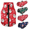 Winter Dog Clothes - Christmas Santa Print Jacket for Small Dogs & Cats