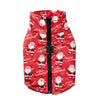 Winter Dog Clothes - Christmas Santa Print Jacket for Small Dogs & Cats