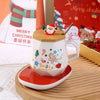 Christmas Mug Gift Set - 55℃ Heated Ceramic Cup with Festive Santa Design