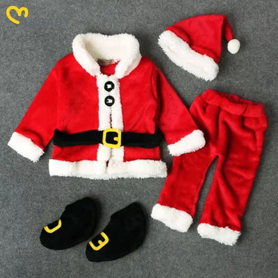 M-3Y Christmas Baby Santa Costumes Toddler Newborn Baby Kid Boys Girls Red