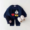 Autumn & Winter Baby Outfit - Disney Mickey Mouse Fleece Clothes Set for Boys & Girls