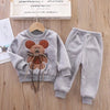 2023 Winter Baby Clothes Set - Hooded Cartoon Bear 3-Piece Outfit for Boys & Girls (0-5Y)