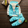 2023 Winter Baby Clothes Set - Hooded Cartoon Bear 3-Piece Outfit for Boys & Girls (0-5Y)