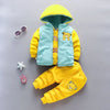 2023 Winter Baby Clothes Set - Hooded Cartoon Bear 3-Piece Outfit for Boys & Girls (0-5Y)