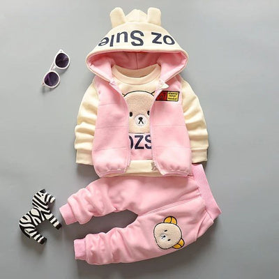 Girls Cute Cartoon Hooded Sets Autumn Boys Fashion Casual Comfortable Suit 12M-5 Years Old