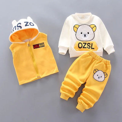 Girls Cute Cartoon Hooded Sets Autumn Boys Fashion Casual Comfortable Suit 12M-5 Years Old